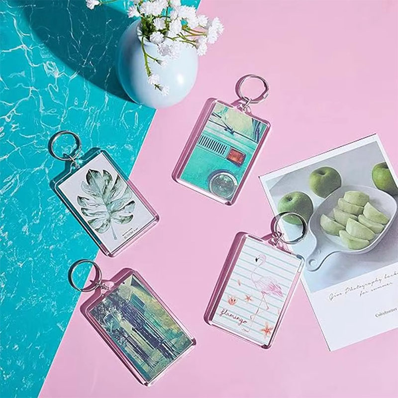 Eco Friendly Acrylic Photo Frame Keychain Bulk Custom Supply