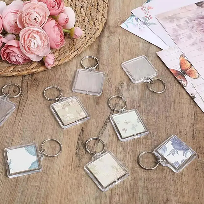 Portable Acrylic Photo Frame Keychain Custom Handmade Ornament