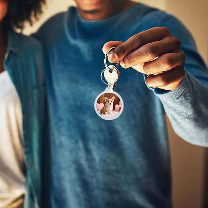 Clear Acrylic Photo Frame Keychain DIY Insert Holder