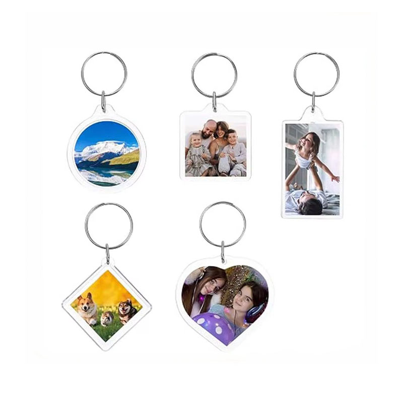 Double Side Acrylic Photo Frame Keychain Custom Ornament