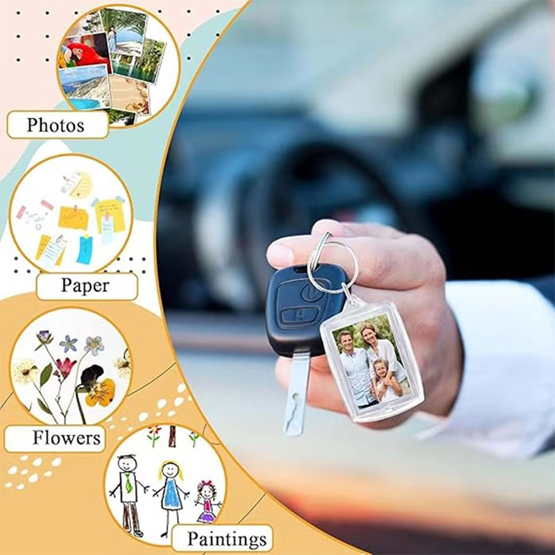 Blank Acrylic Photo Frame Keychain Custom Picture Holder