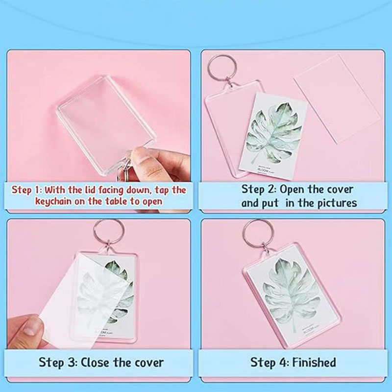 Eco Friendly Acrylic Photo Frame Keychain Bulk Custom Supply