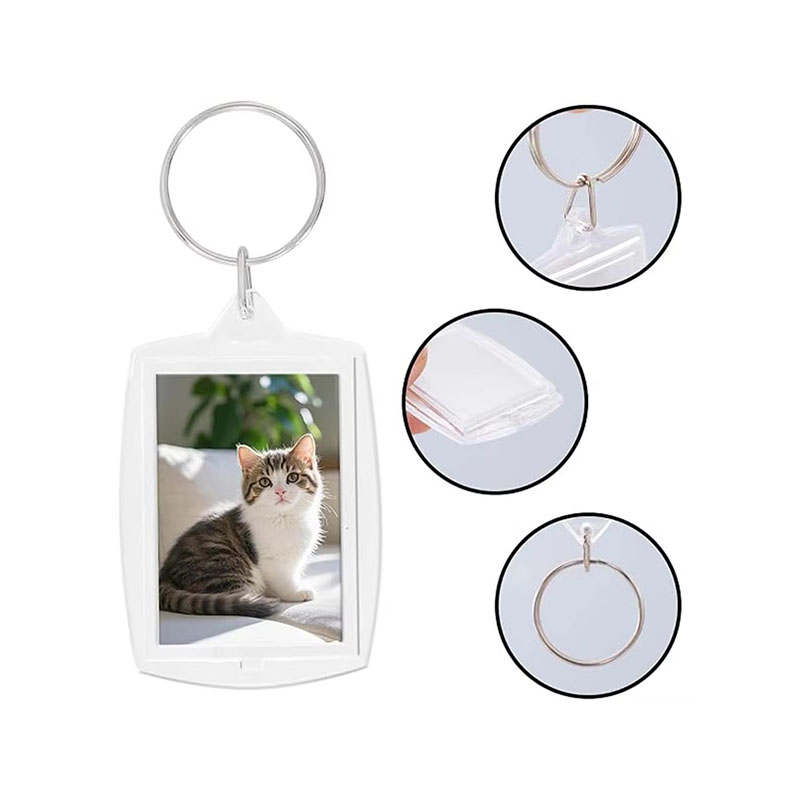 Transparent Acrylic Photo Frame Keychain DIY Photo Insert