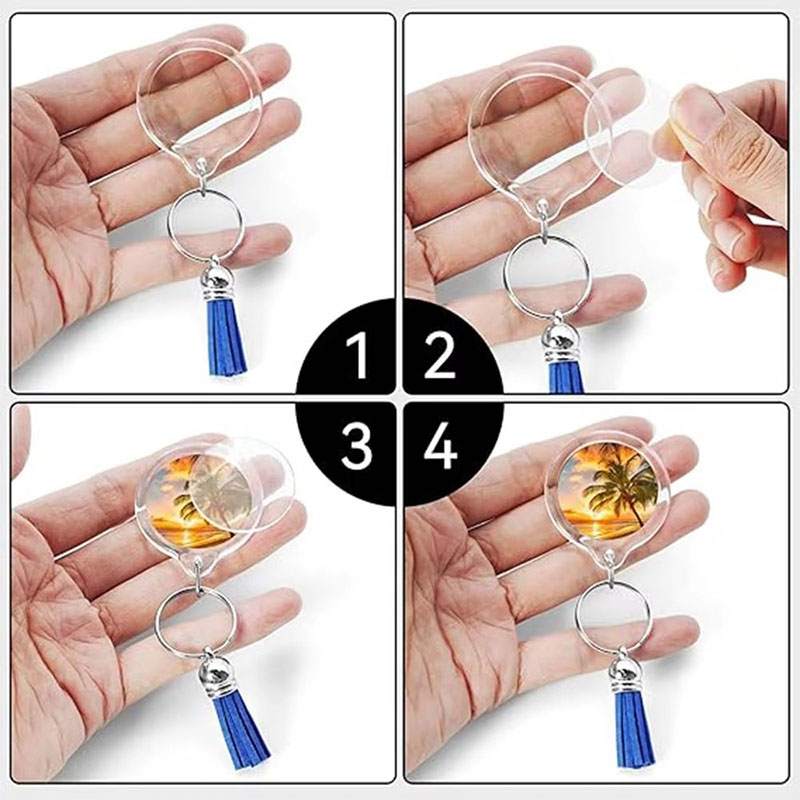 Polished Acrylic Photo Frame Keychain Custom Photo Display