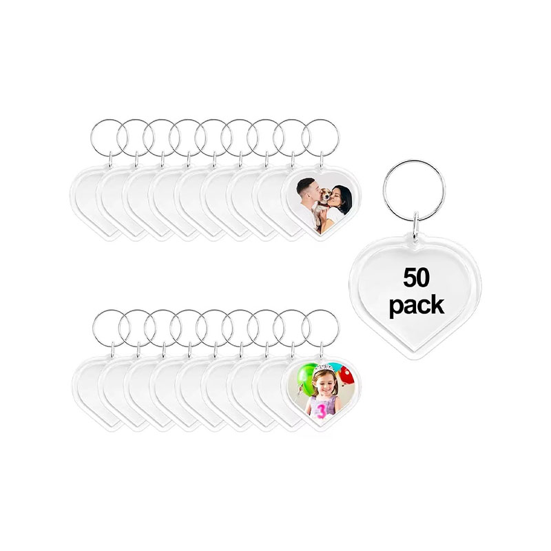 Waterproof Acrylic Photo Frame Keychain Outdoor DIY Charm