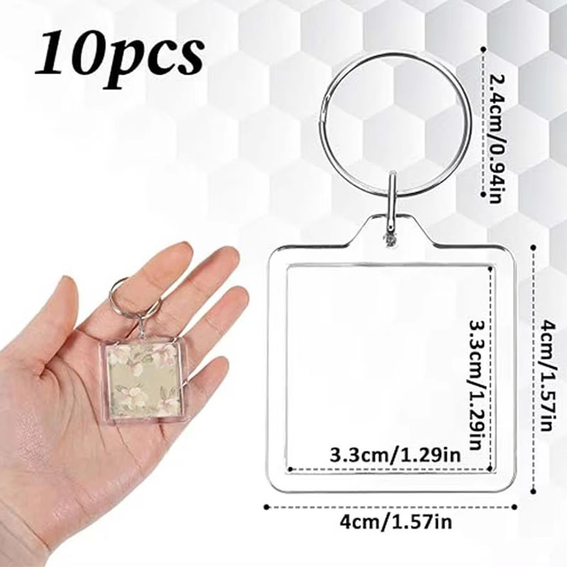 Portable Acrylic Photo Frame Keychain Custom Handmade Ornament