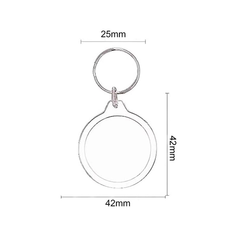 Double Side Blank Acrylic Photo Frame Keychain Shell