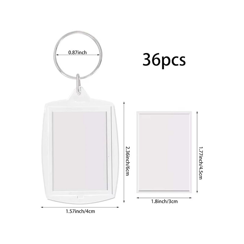 Transparent Acrylic Photo Frame Keychain DIY Photo Insert