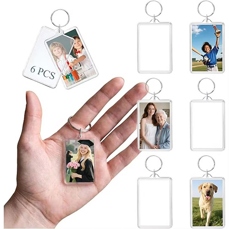 Blank Acrylic Photo Frame Keychain Custom Picture Holder