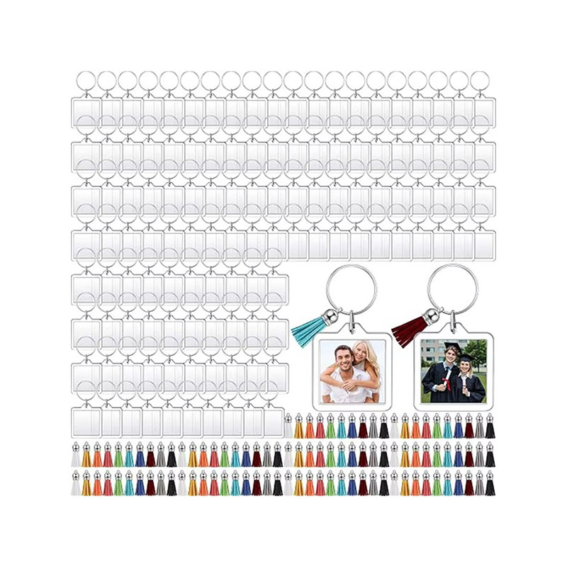 Mini Acrylic Photo Frame Keychain Blank DIY Display