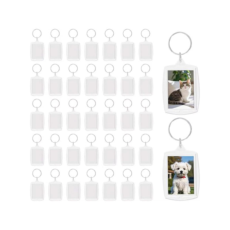 Transparent Acrylic Photo Frame Keychain DIY Photo Insert