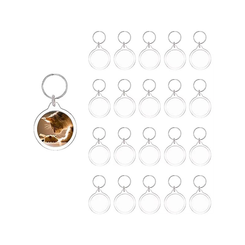Double Side Blank Acrylic Photo Frame Keychain Shell