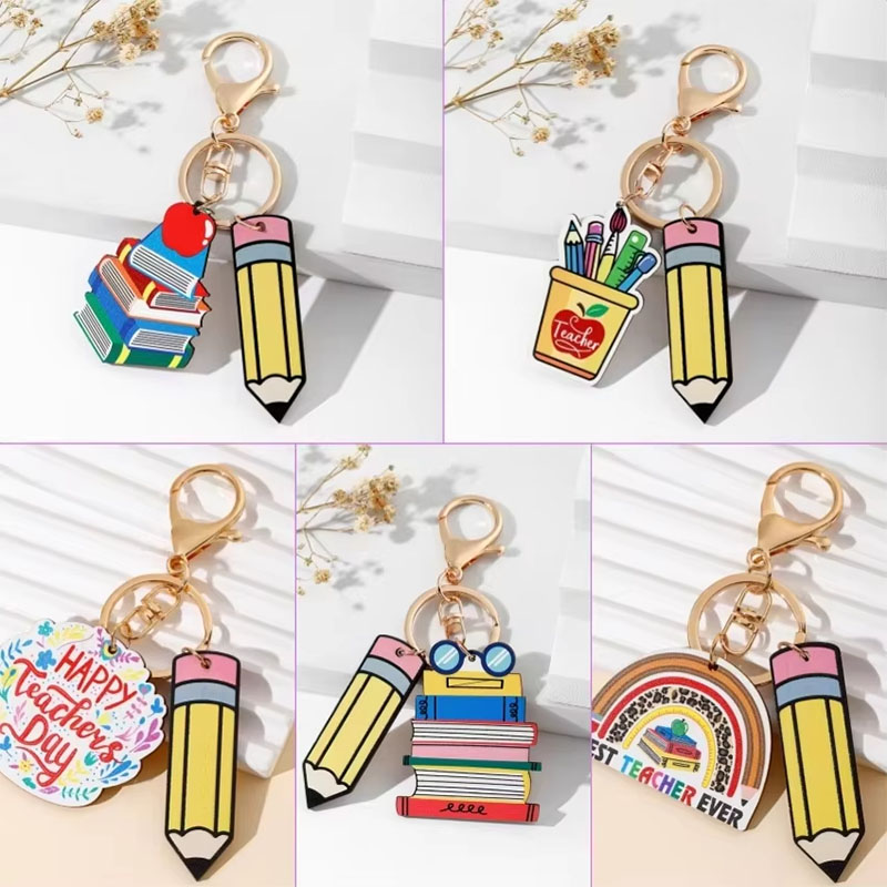 Eco Friendly Acrylic Tag Keychain Graduation Tassel Pendant