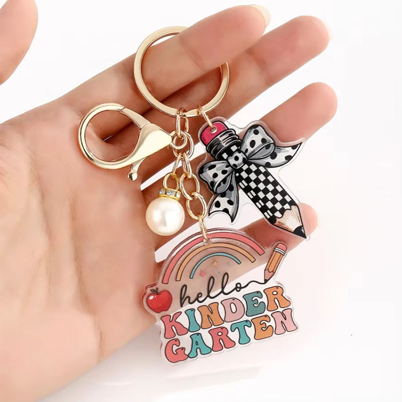 DIY Acrylic Keychain Letter Pendant Back To School