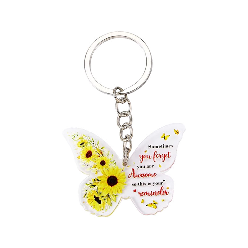 Wholesale Transparent Acrylic Anime Keychain Custom Logo Print