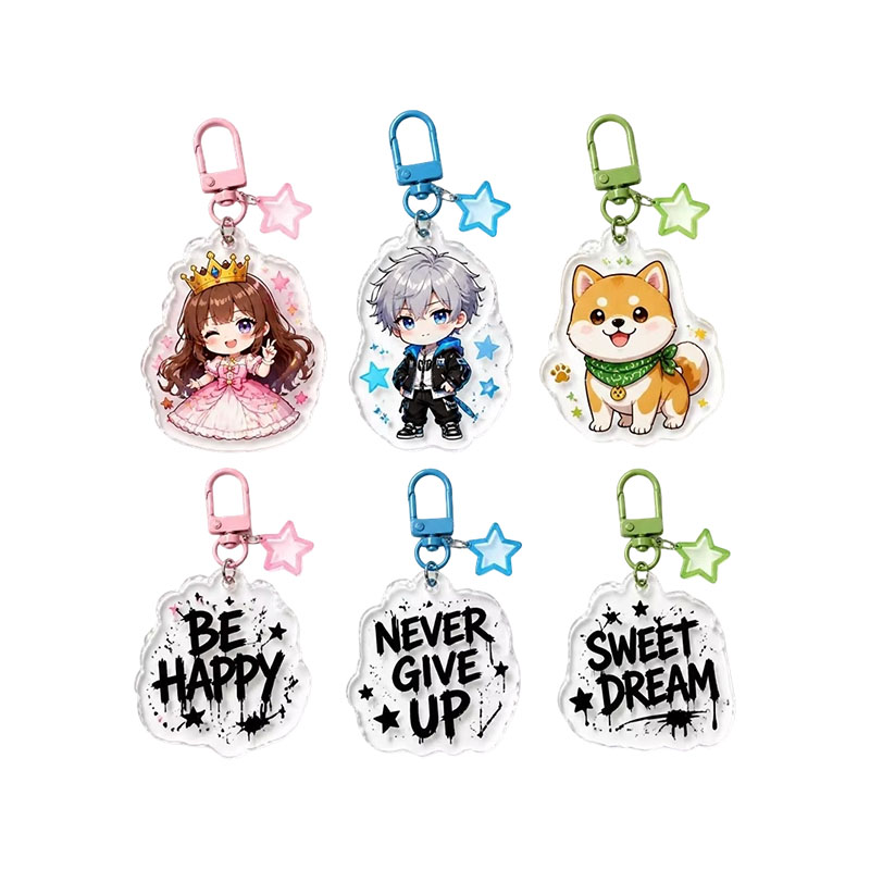 OEM Custom Logo Acrylic Keychain Low MOQ Production