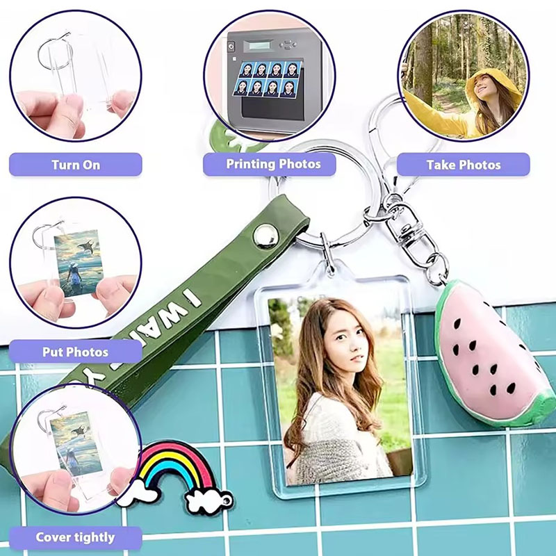 Durable Acrylic Photo Frame Keychain DIY Photo Craft