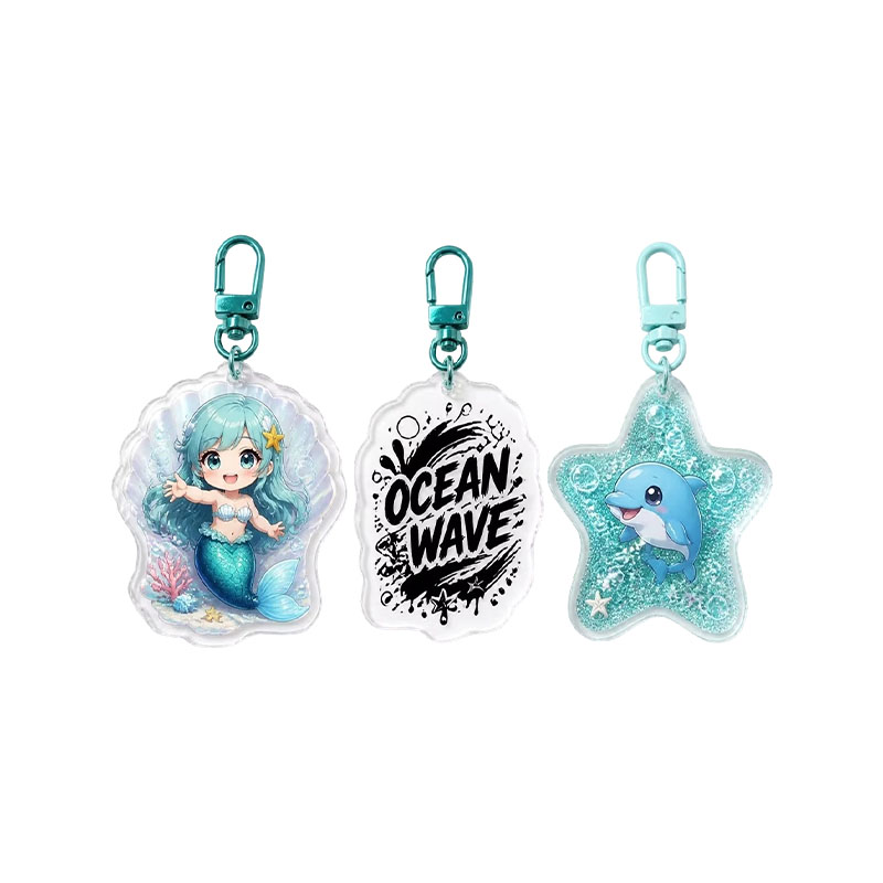Wholesale Anime Acrylic Keychain Custom Logo Epoxy Charm