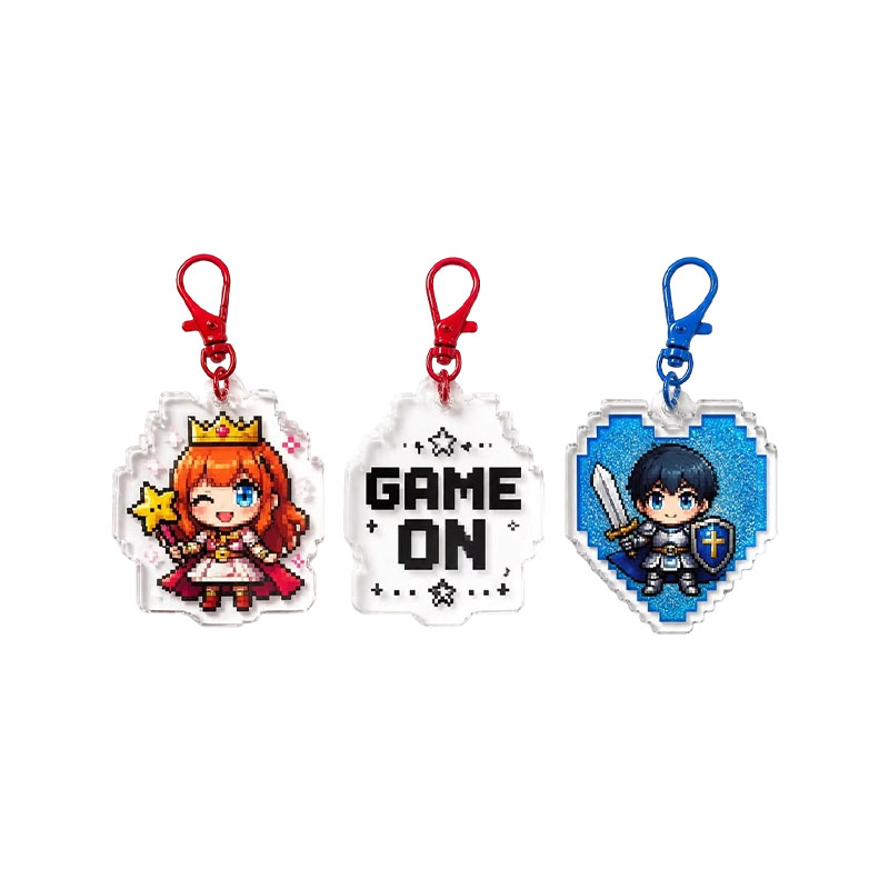 3D Anime Acrylic Keychain Custom UV Print Epoxy Dome