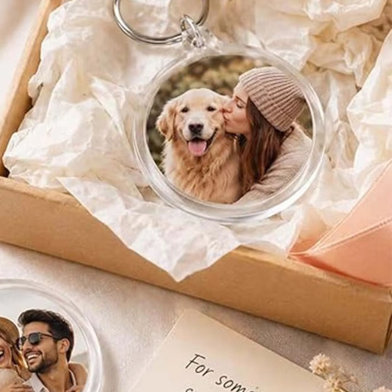 High Clarity Acrylic Photo Frame Keychain Custom Portrait