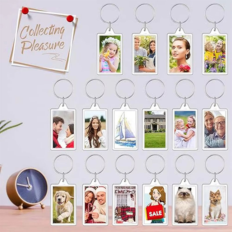 Slim Anti Scratch Acrylic Photo Frame Keychain Shell