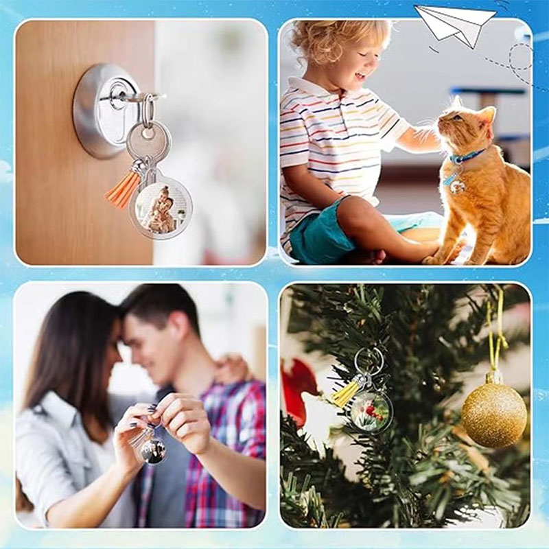 High Clarity Acrylic Photo Frame Keychain Travel Memory