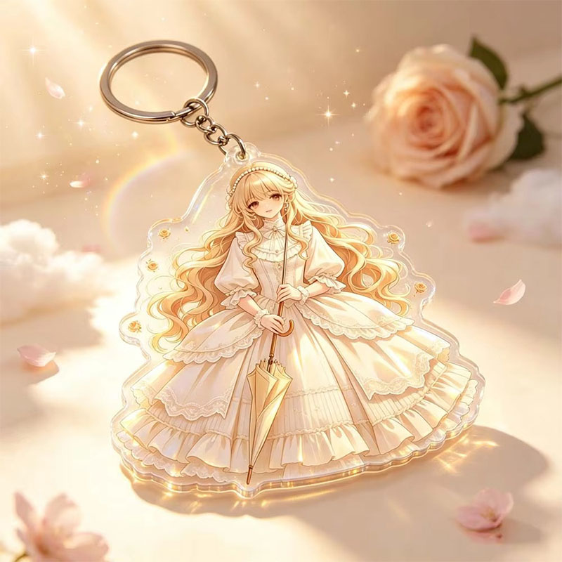 Custom Cartoon Acrylic Photo Keychain Sports Event Promotion