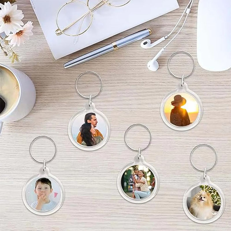 Multi Size Acrylic Photo Insert Keyring DIY Craft