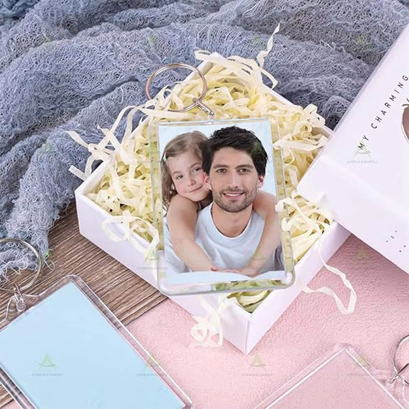 Clear Acrylic Photo Frame Keychain Custom Insert Picture