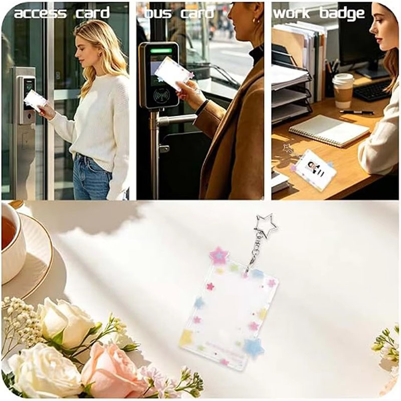 Multifunctional Acrylic Photo Frame Keychain DIY Holder
