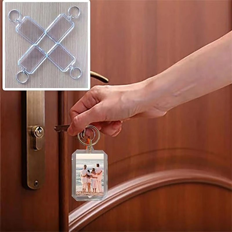 Double Sided Acrylic Photo Frame Keychain Event Custom