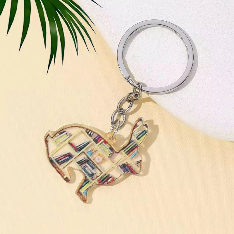 Customized Wholesale Acrylic Double-Sided Pendant Keychain Promotional DIY Accessories with Cartoon Style