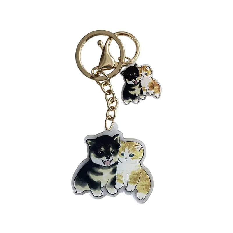 Creative Mini Acrylic Flexible Digital Photo Violin Keychain Rocking Student Promotion Gift Custom Cartoon Pattern Anime Fans