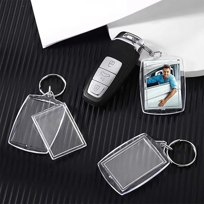 Double Sided Blank Acrylic Photo Frame Keychain Insert