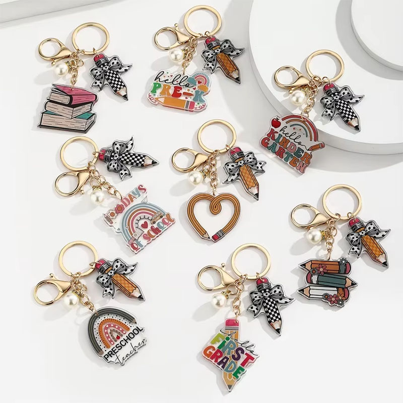 DIY Acrylic Keychain Letter Pendant Back To School