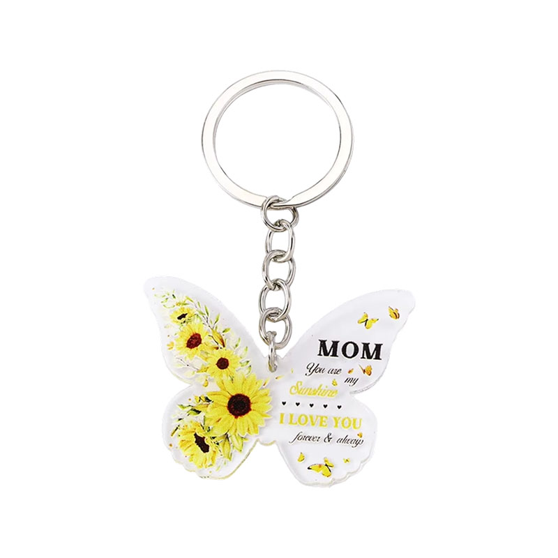Wholesale Transparent Acrylic Anime Keychain Custom Logo Print