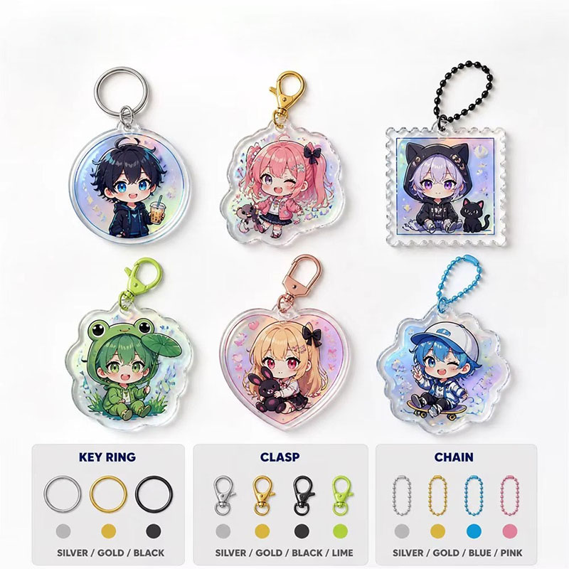 OEM Custom Logo Acrylic Keychain Low MOQ Production