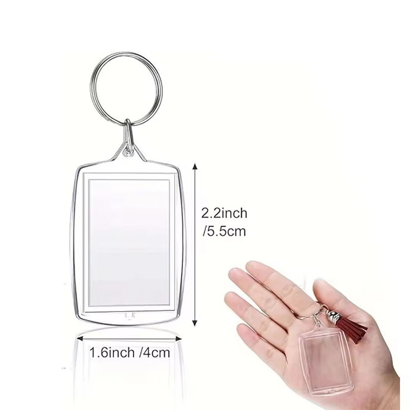 DIY Acrylic Photo Frame Keychain Handmade Custom Holder