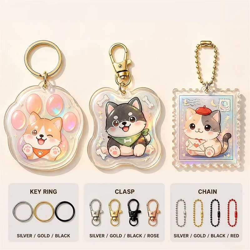Bulk Acrylic Keychain Promotional Anime Logo Pendant