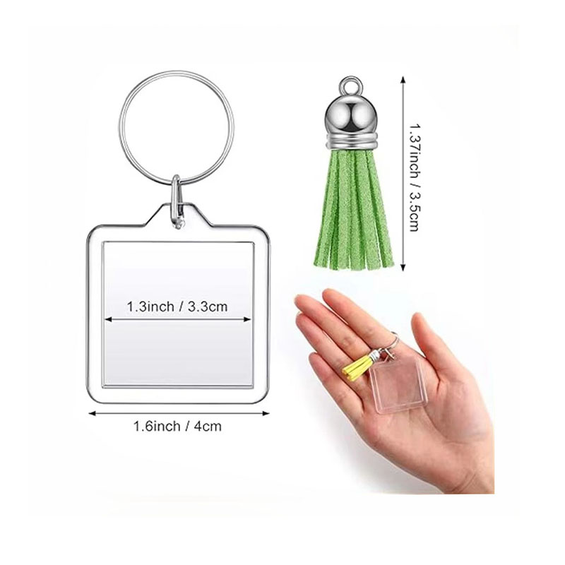 Anti Scratch Acrylic Photo Frame Keychain Insert Shell