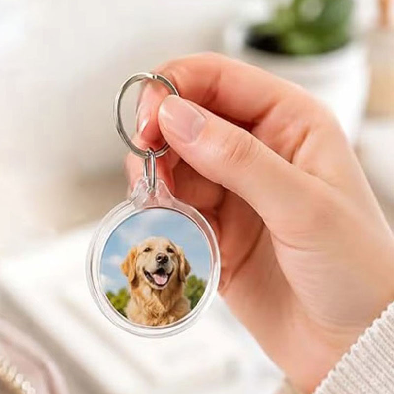 High Clarity Acrylic Photo Frame Keychain Custom Portrait