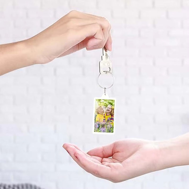 Slim Anti Scratch Acrylic Photo Frame Keychain Shell