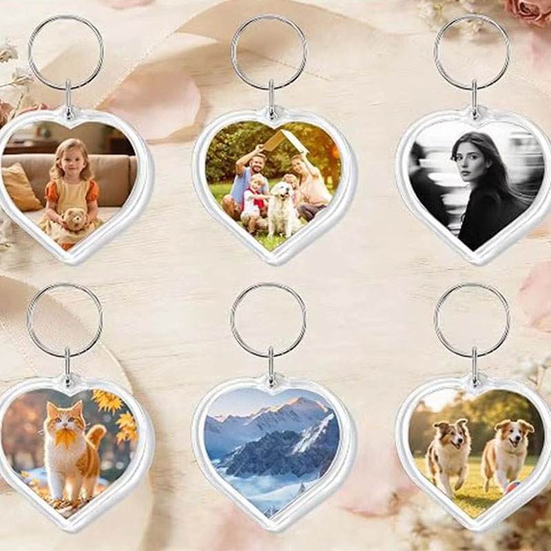 Promotional Acrylic Photo Frame Keychain Custom Ornament