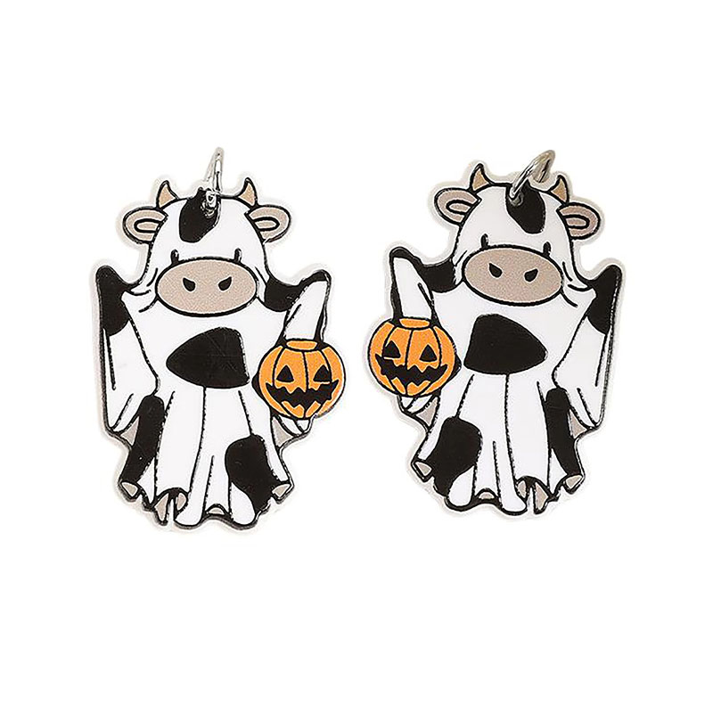 Halloween Acrylic Keychain Cartoon Charm Jewelry Accessory