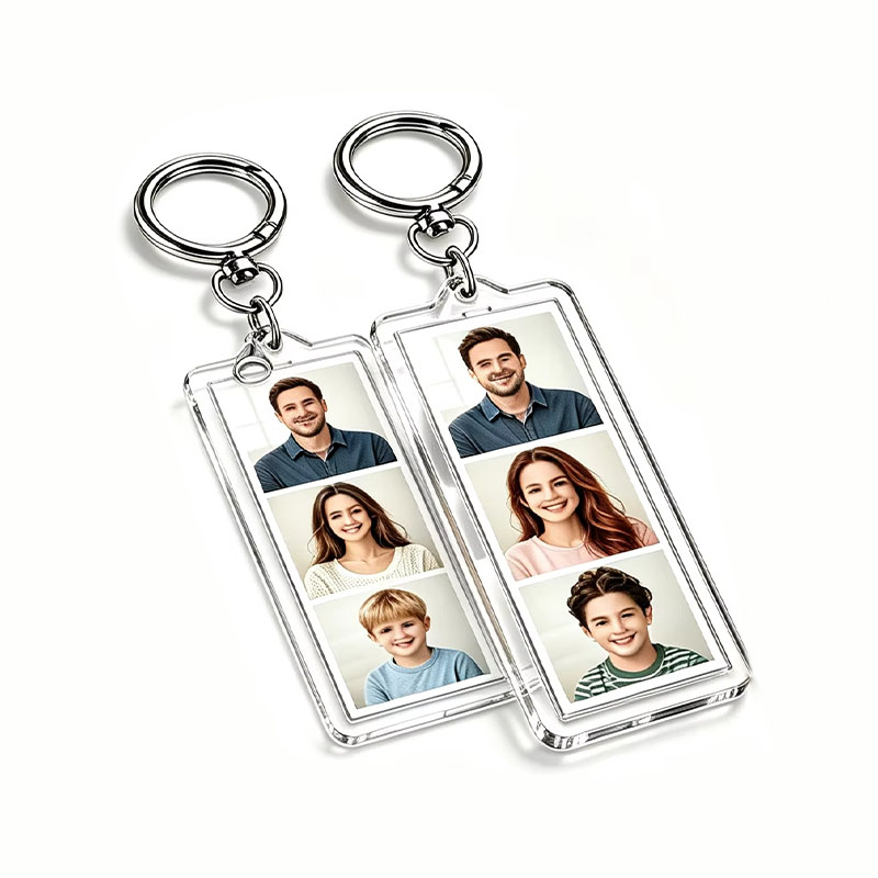 Custom Alphabet Acrylic Keychain QR Code Promotional Pendant