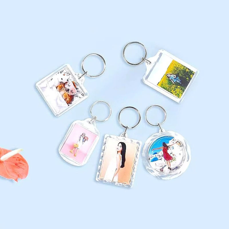 Durable Acrylic Photo Frame Keychain DIY Photo Craft