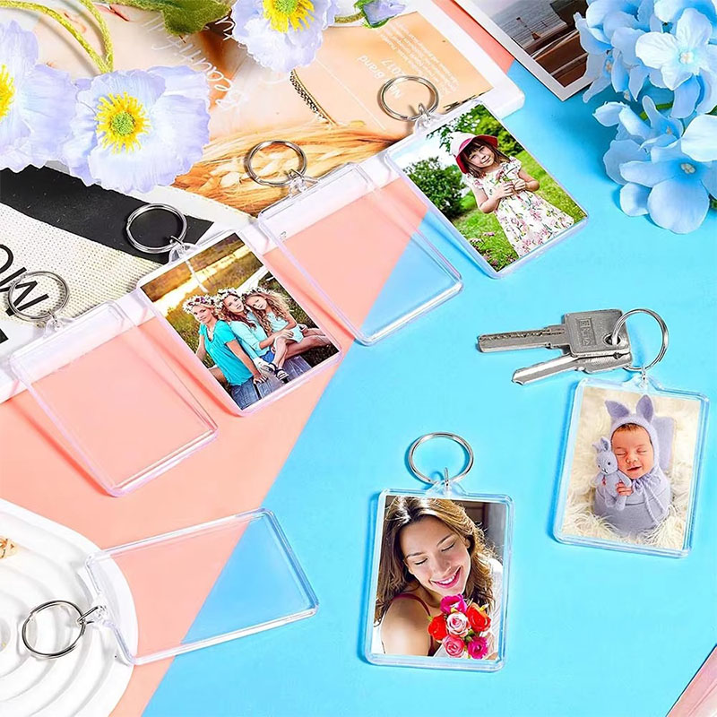 Portable Acrylic Photo Frame Keychain Anniversary Souvenir