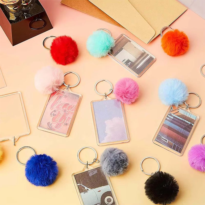 Eco Friendly Acrylic Photo Frame Keychain Wedding Decor
