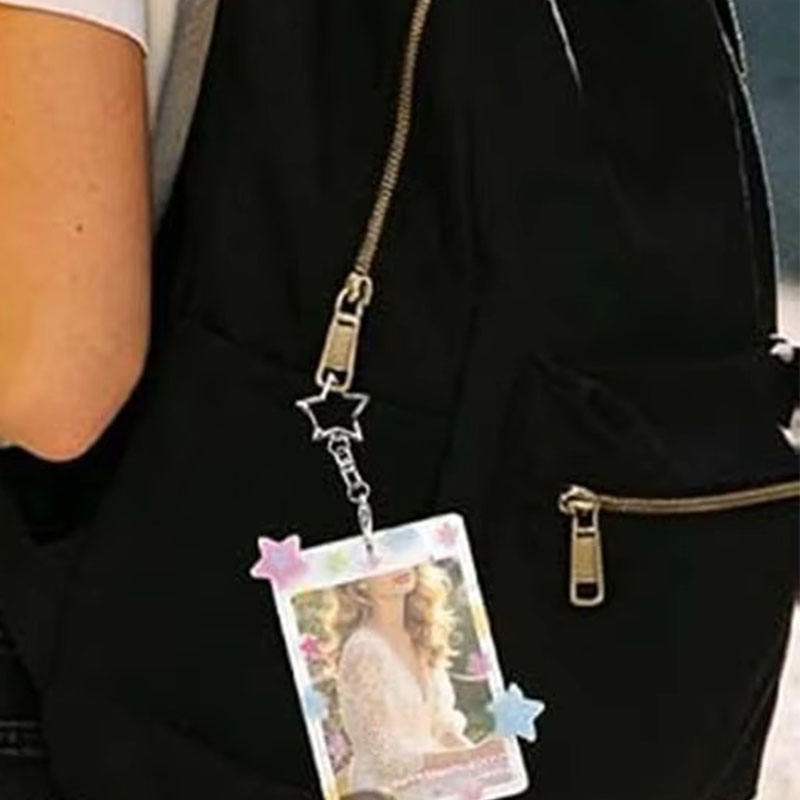 Multifunctional Acrylic Photo Frame Keychain DIY Holder