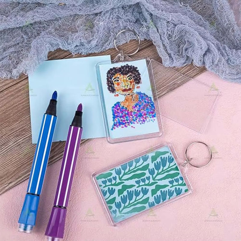 Clear Acrylic Photo Frame Keychain Custom Insert Picture